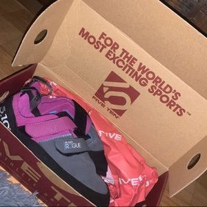 Five Ten rock climbing shoes